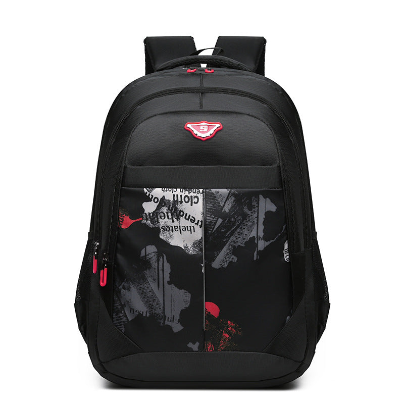 New casual backpack for primary school students, large-capacity boys' backpack, lightweight and simple, 6-12 year old children's school bag