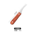 Stainless steel shrimp knife with wooden handle - shrimp deveiner, shell remover, and vein picker - multi-purpose kitchen tool