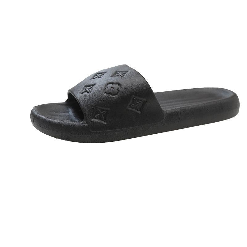 2024new arrival slippers for women summer stepping on shit pure color casualoutwear home bathroom flats one-line casual slippers for women