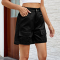 European and american cross-border e-commerce:  summer new arrivals,  independent store, washed elastic waistband cargo casual denim shorts
