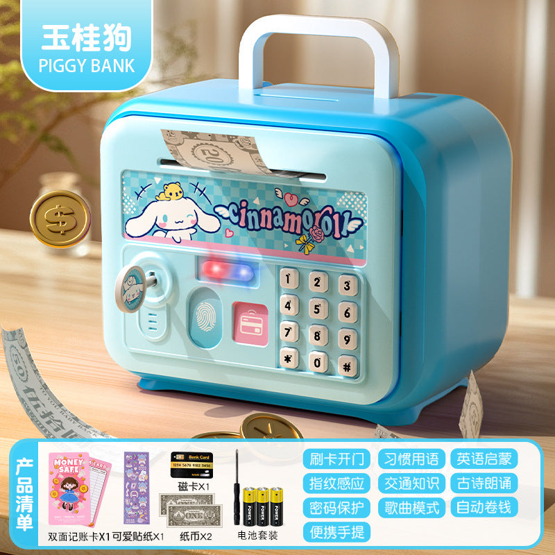 Nezha kids boys and girls piggy bank safe cabinet key password box savings coin storage storage
