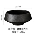Ins creative ceramic rice bowl black frosted high-leg for home soup bowl restaurant noodle bowl dessert bowl ceramic tableware
