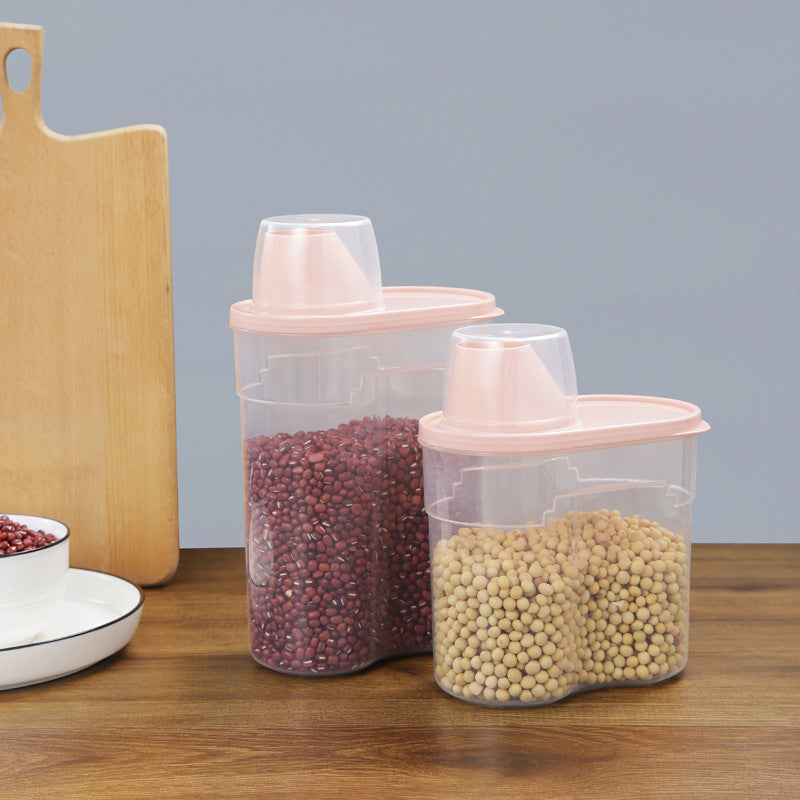 Kitchen rice storage bucket 12.5 kg Japanese sealed rice bucket Transparent household insect-proof rice box 20 kg rice tank storage bucket