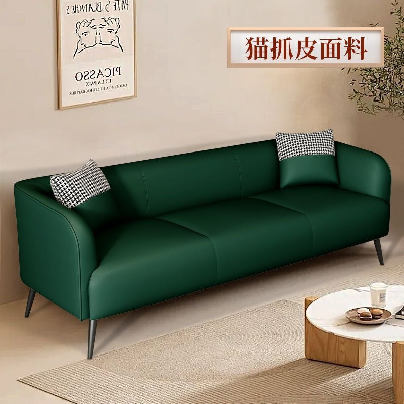 Fully assembled technical fabric sofa small apartment scandinavian double two or three people living room rental apartment popular style simple
