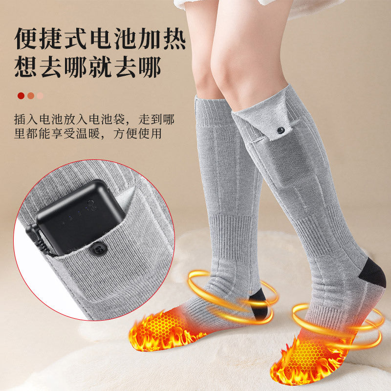 Cross-border heating socks Winter ski heating socks Office home sleeping heating socks Women's winter gift box