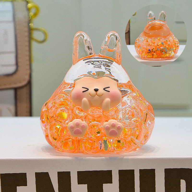 oversized three-dimensional quicksand KIKI shopping mall blind box figure desktop ornament car pendant DIY jewelry accessories