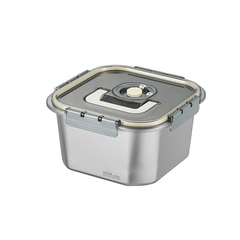 Cross-border fresh-keeping box sealed dumpling box 304 stainless steel sub-packaging refrigerator storage freezing box handle lunch box wholesale