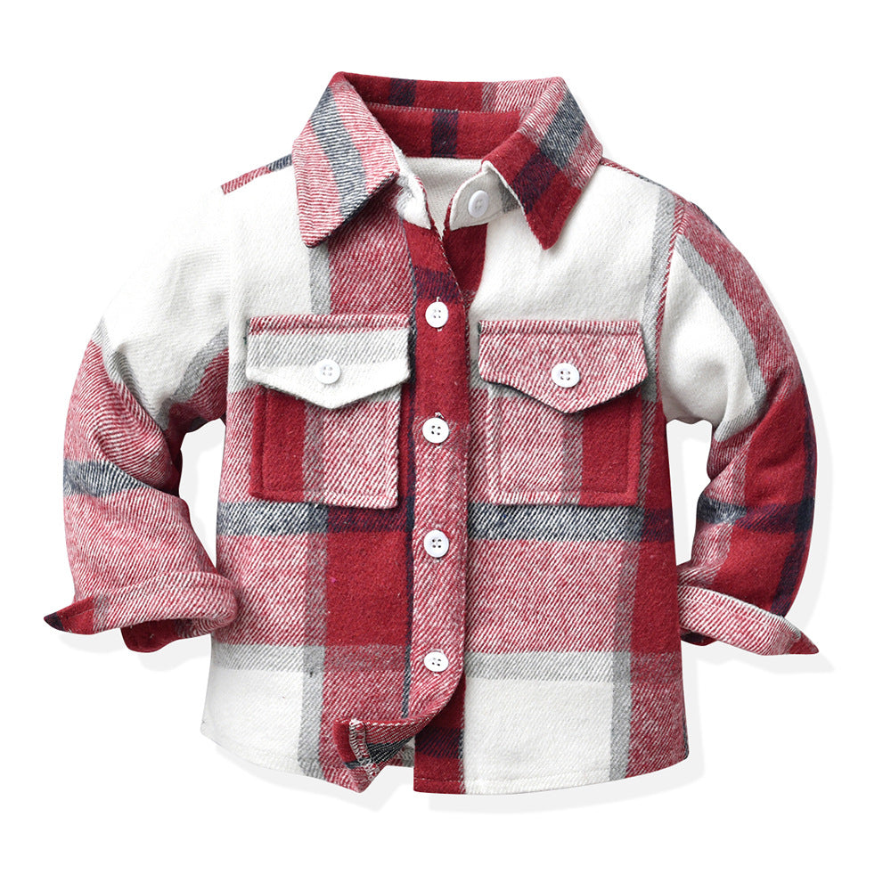 Export children's clothing boys multi-color patchwork plaid shirt long sleeves preppy style autumnew arrivalspring & fallkidstops
