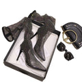 Women's cut out over-the-knee boots popular style blingbling rhinestone stiletto heel fishnet boots fashionins high heels