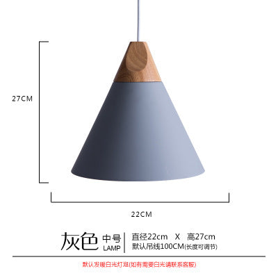 2021 new Nordic Macaron wrought iron small chandelier wood art restaurant lighting home improvement mini lampshade white lighting