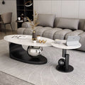 Rock slab coffee table classyaccessible luxury oval coffee table small apartment modern casual small table coffee table living room for home