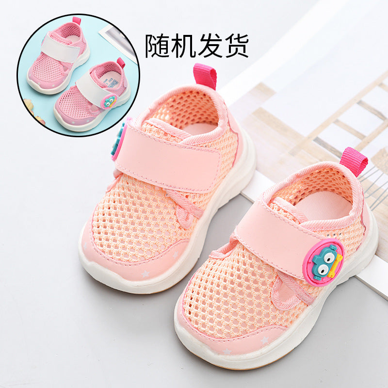 Kids' spring/autumn  collection: girls' breathable soft-soled baby shoes, boys' athletic shoes, and first walker shoes