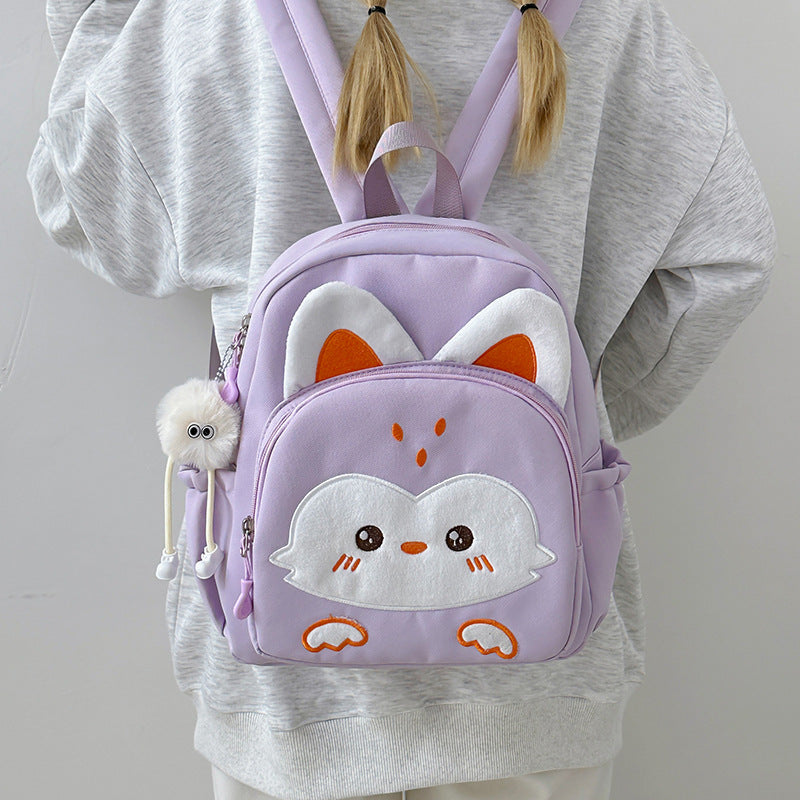 New cute cartoon kindergarten schoolbag cute baby small backpack contrasting colors children's travel research casual backpack