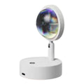 Rechargeable sunset wall lamp - no wiring, wireless remote control, ambient spotlight for bedroom, living room, background wall decoration