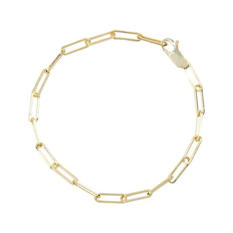 European and american new women's bracelet, minimalist chain bracelet, stainless steel bracelet, gold-plated jewelry wholesale distribution