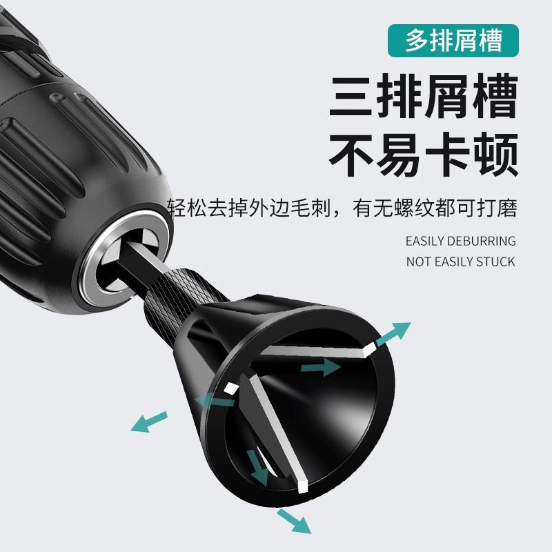 Deburring chamfering tool outer circle chamfering tool thread fillet trimming tool screw bolt trimming drill screw rod