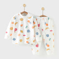 Wholesale autumn/winter baby thermal underwear sets for boys and girls, pure cotton newborn infant home wear - dropshipping available