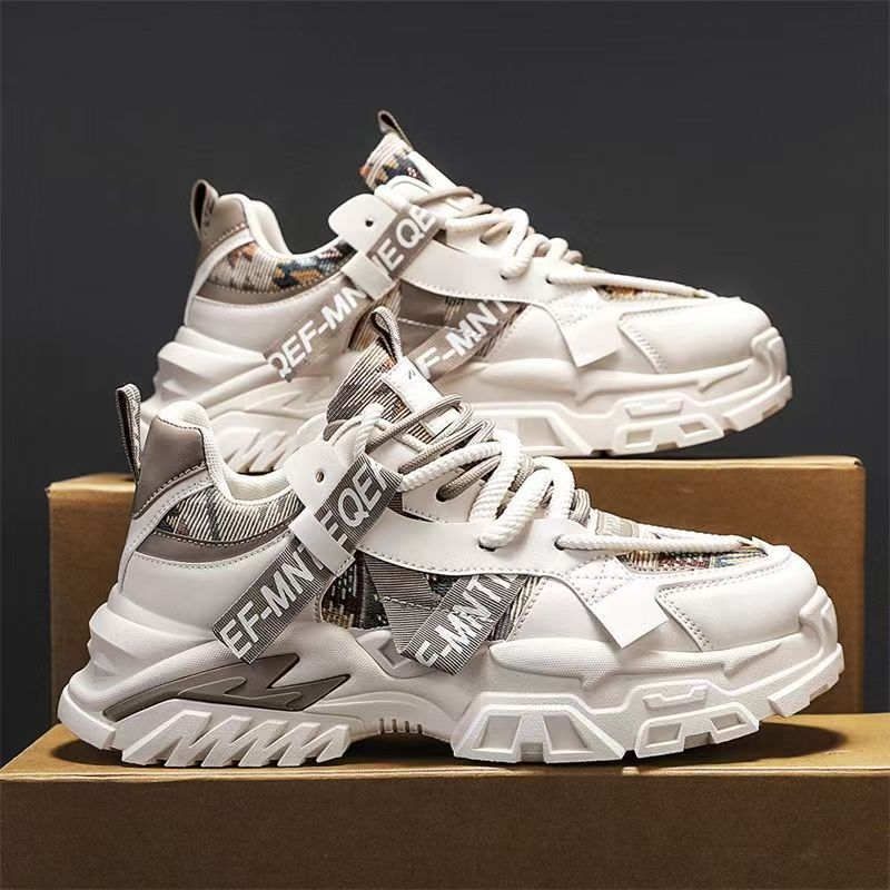 Popular men's shoes winter2025new arrival mesh sneakers youth trendy brand easiest for matchheight increasing dad trendy shoes