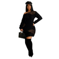 Source factory:  hot-selling european & american women's clothing - sexy cutout design knitted dress