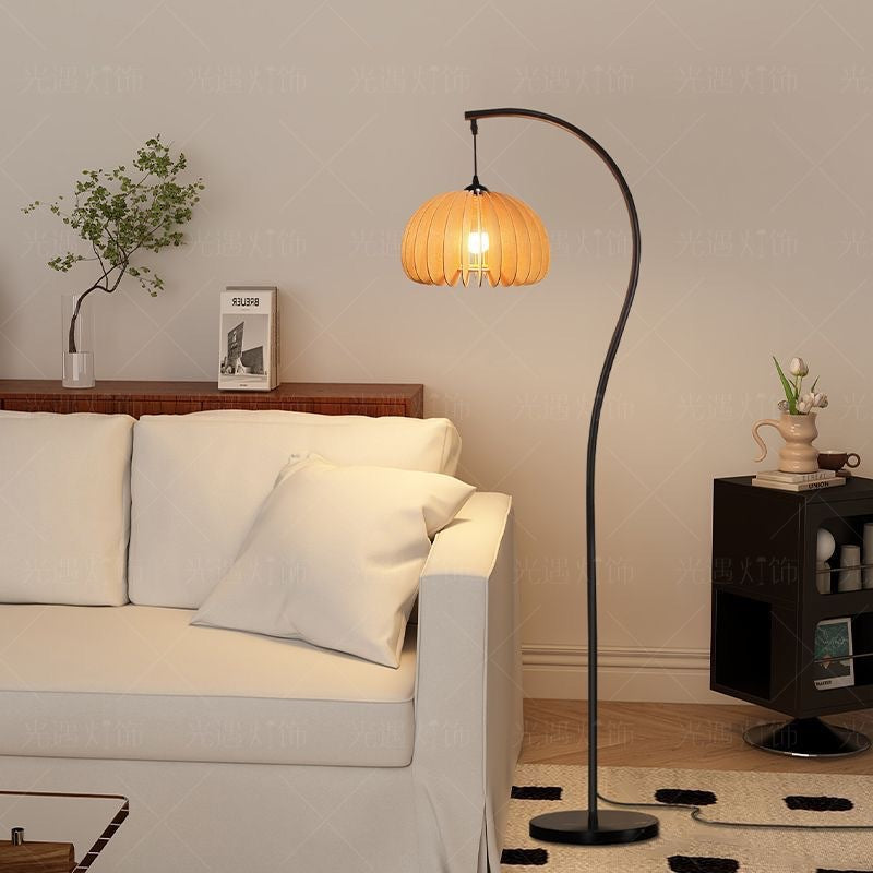 Used floor lamp - minimalist style for living room, beside sofa, bedroom ambiance, retro wabi-sabi style, study corner standing lamp