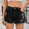 Ranking cross-border  foreign trade women's clothing new arrival   washed hot girl ripped denim shorts hot pants