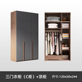 Three-door wardrobe + top cabinet combination [c cabinet]