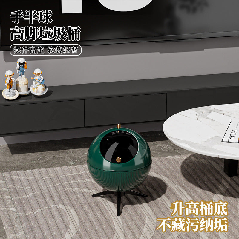 Trash can living room high-end for home bedroom kitchen high-leg storage bucket large-capacity storage rack no-bending garbage rack
