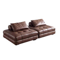 Italian normcore genuine leather sofa first layer cowhide modern casual tofu block laurence living room module square sofa