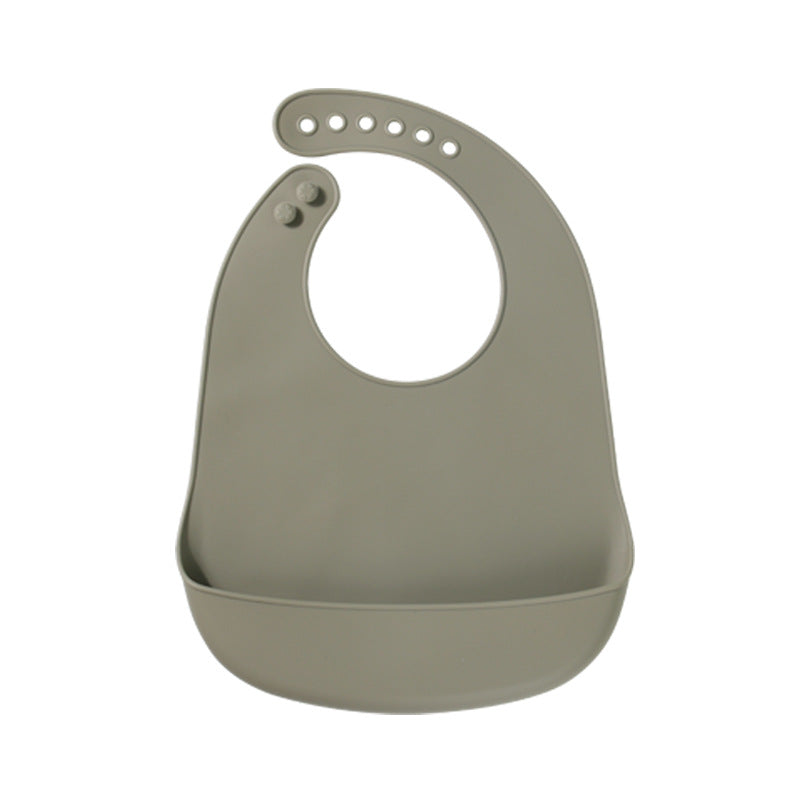Dongguan Greene Factory Baby Silicone Bib Does Not Contain Bisphenol A Baby Saliva Pocket Children's Tableware Feeding Set