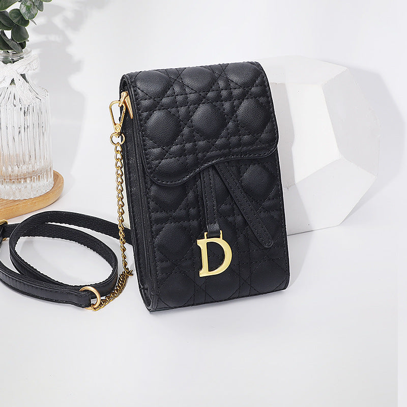 Small and large-capacity leather messenger bag women's 2025 new mobile phone shoulder bag first-layer cowhide mini women's bag