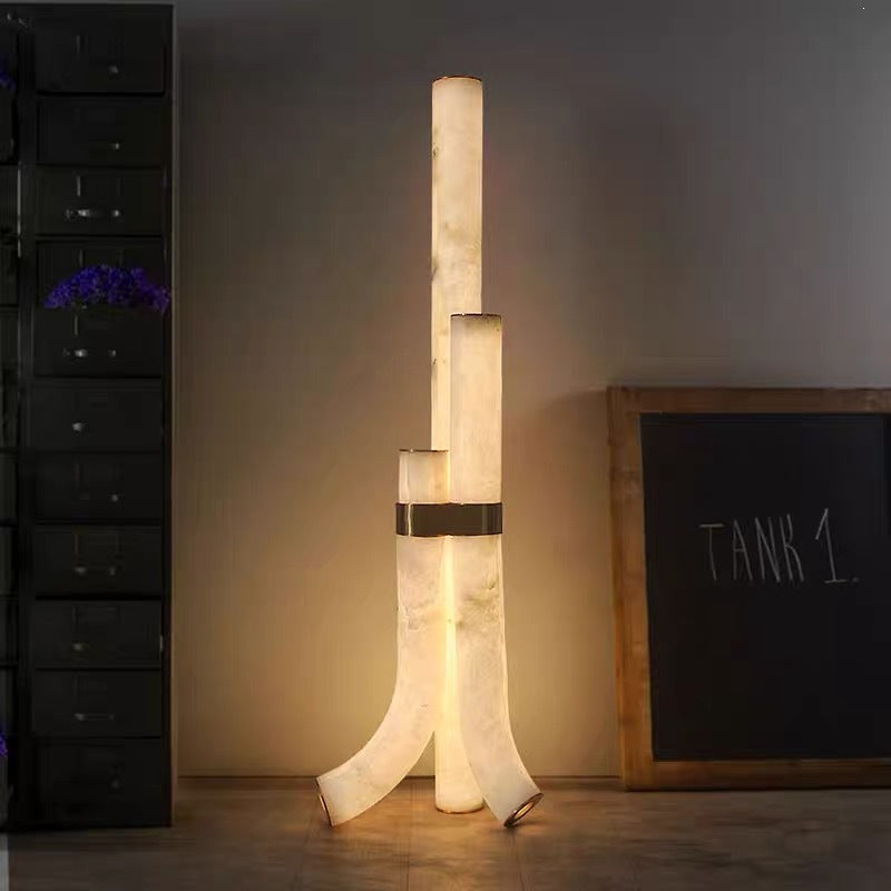 New arrival imitation marble floor lamp designer decoration sofa living room bedroom classy vertical floor lamp