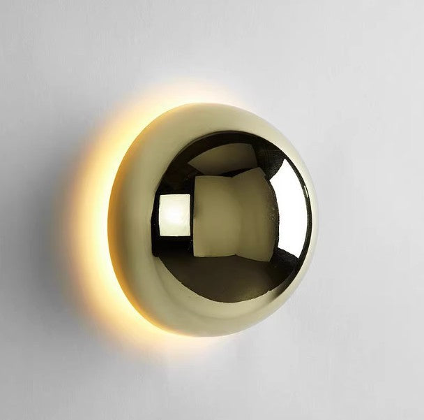 Bedroom modern wall lamp round background wall corridor eclipse bedside lamp scandinavian decoration aisle living room casual