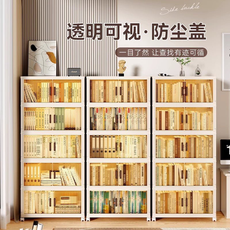 Book storage box Foldable box Storage cabinet Classroom student book storage box Transparent sorting storage box