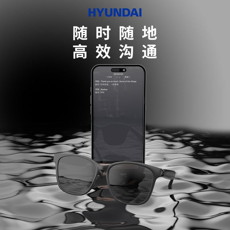 Hyundai modern c8 ai smart bluetooth glasses polarized sunglasses with prescription options, headphones, bluetooth sunglasses, and translator function