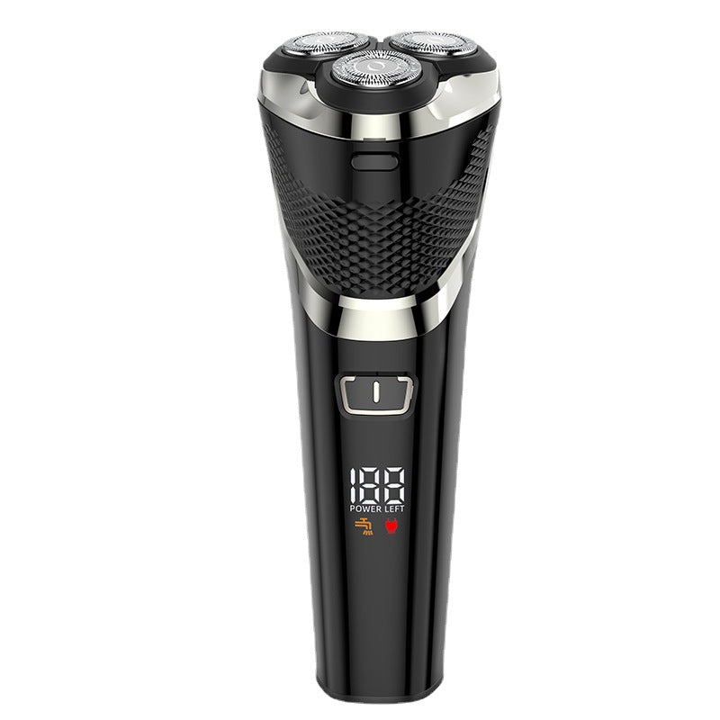 Full body washable electric shaver rechargeable razor three-head rotate beard razor wholesale portable