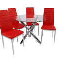 Tempered glass dining table - modern luxury design, perfect for home or business use. includes dining table and chair set