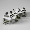 8 people (with cabinets and chairs)