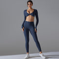 New women's seamless quick-dry yoga outfit set - high-waisted, anti-odor leggings & top for running, workout & fitness