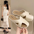 2024new arrivalsummer baotou slippers women's popular ins lazy western style simple sweet fairy style one-line sandals
