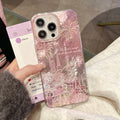 Large hole swirl shell case for apple 16 pro max, castle fireworks phone case, iphone 11 bracelet protective cover