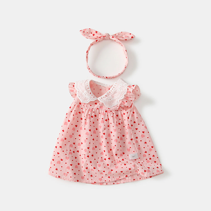 Trendy girls' dresses: new  summer collection - princess floral dress for baby girls, fashionable children's vest dress, princess style