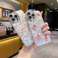 Fine hole feather yarn suitable for apple 16pro cartoon mobile phone case iphone11/13 all-inclusive lens film protective cover