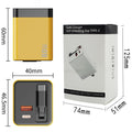 Gan charger retractable cable pd fast charging adapter for apple, huawei, xiaomi - foldable plug phone charger