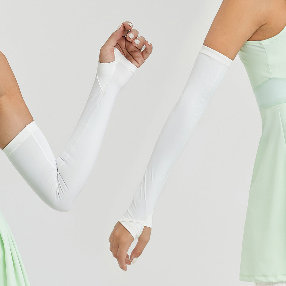 Summer ice silk cooling sleeves - uv protection, outdoor sports, cycling arm sleeves - cooling, breathable, sun protection ice sleeves for women
