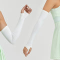 Summer ice silk cooling sleeves - uv protection, outdoor sports, cycling arm sleeves - cooling, breathable, sun protection ice sleeves for women