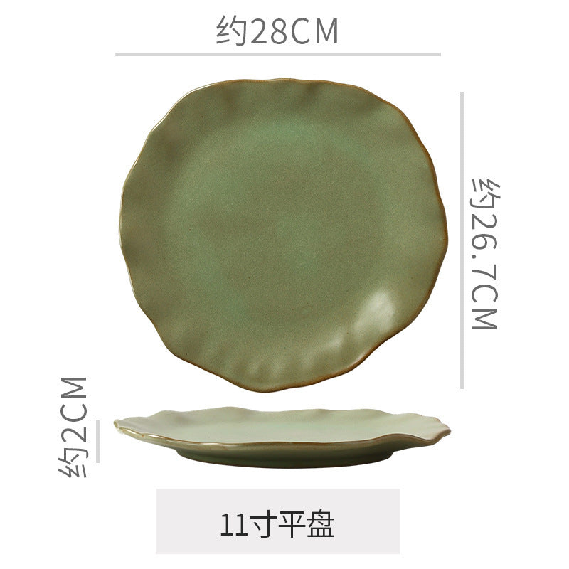 Vintage chic dinnerware set - restaurant, hotel, and home use - unique shaped dessert plates, pastry bowls, and rice bowls - wholesale