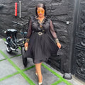 fashion  african women's new arrival wood ear waist slimming lookelegant pleated chiffon plus sizedress