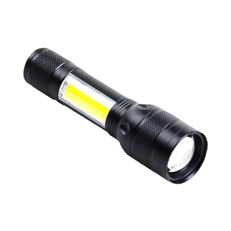 USB strong light charging display output optical zoom XHP-50 lamp beads COB side light outdoor flashlight