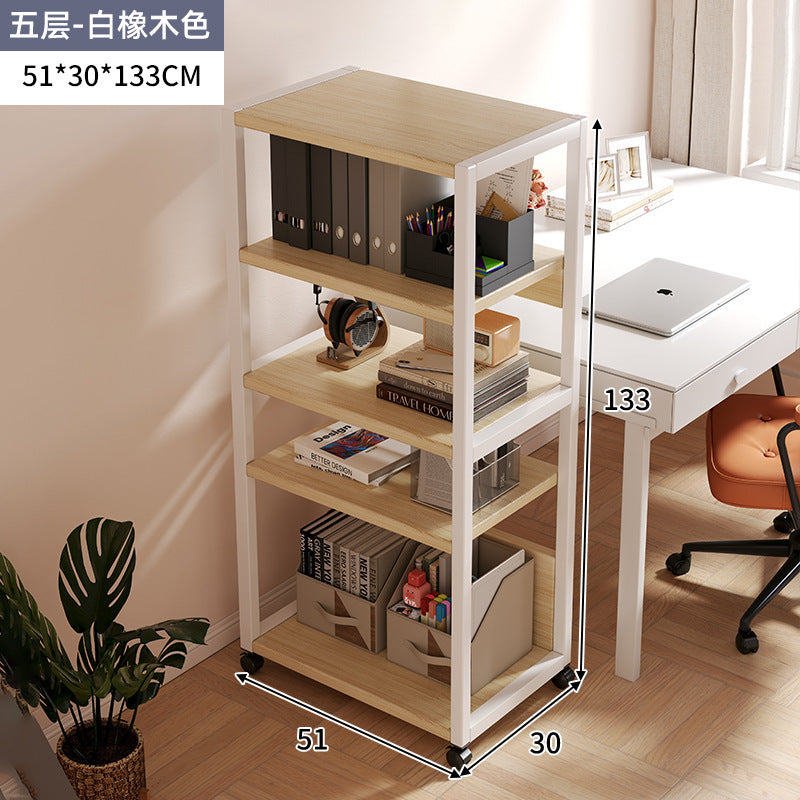Removable printer rack office station trolley multi-layer storage rack document sorting host bracket