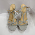 2026 summer european and american fashion glitter upper pointed toe stiletto high heel sandals women's single strap rhinestone party wedding shoes